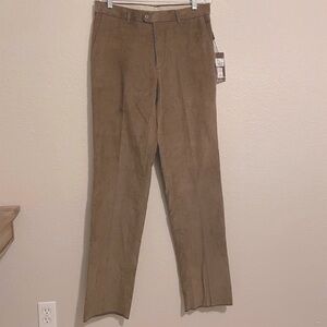 NWT Linea Naturale Men’s Giuseppe 100% Cotton Brown Corduroy Pants Size 32